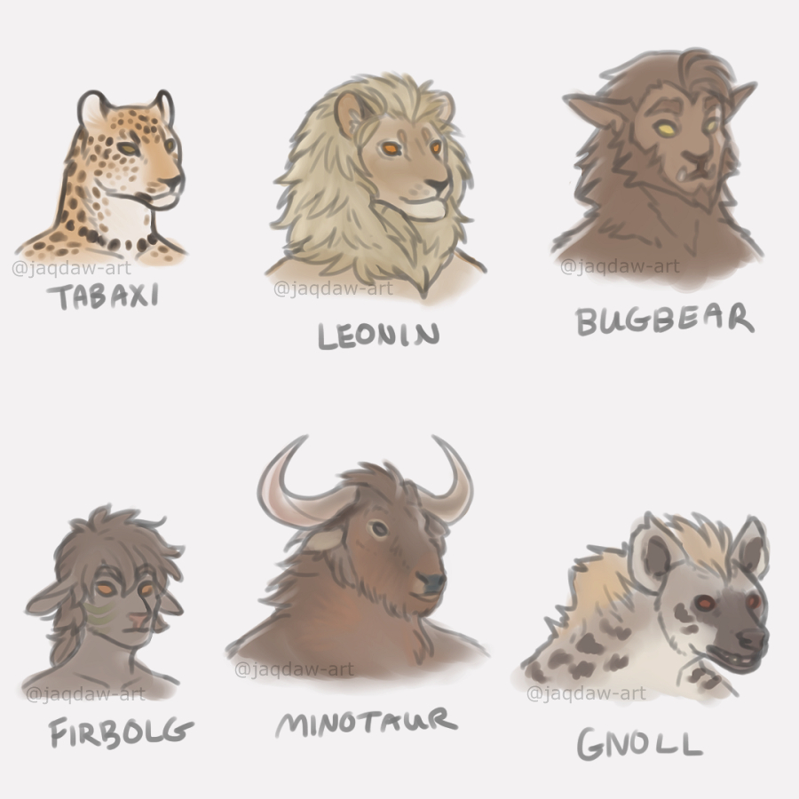 DND Races - Batch 02 by jaqdaw-art on DeviantArt