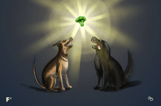 Doggies and broccoli