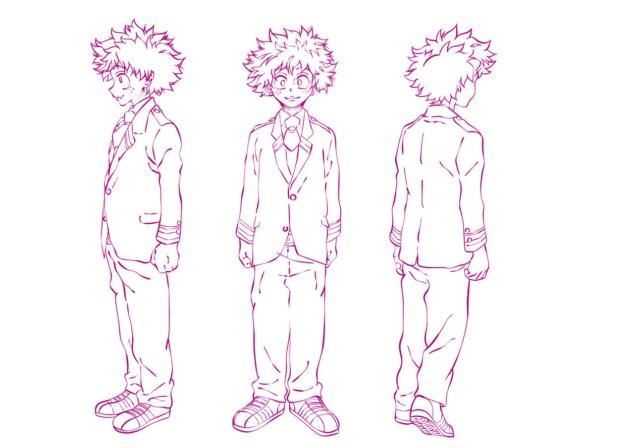 Mha Deku Line art by Spavess on DeviantArt