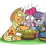 Hoof-fight At The Sweet Apple Orchard