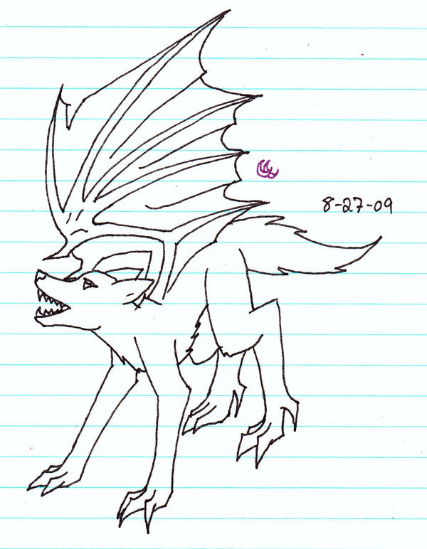 winged werewolf wolf by MidnightPurpleDragon on DeviantArt