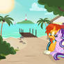 Sunburst and Starlight at beach