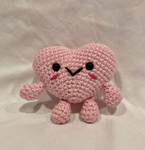 Handmade Crochet Amigurumi Heart Plush by HomeschoolLadybug