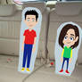Chris And Katy Riding Backseat in Our Van