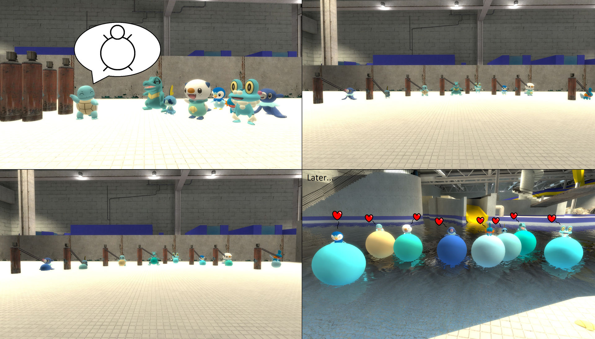 Water Starters became balloon pool (Inflation) by ColinPikachu8 on ...