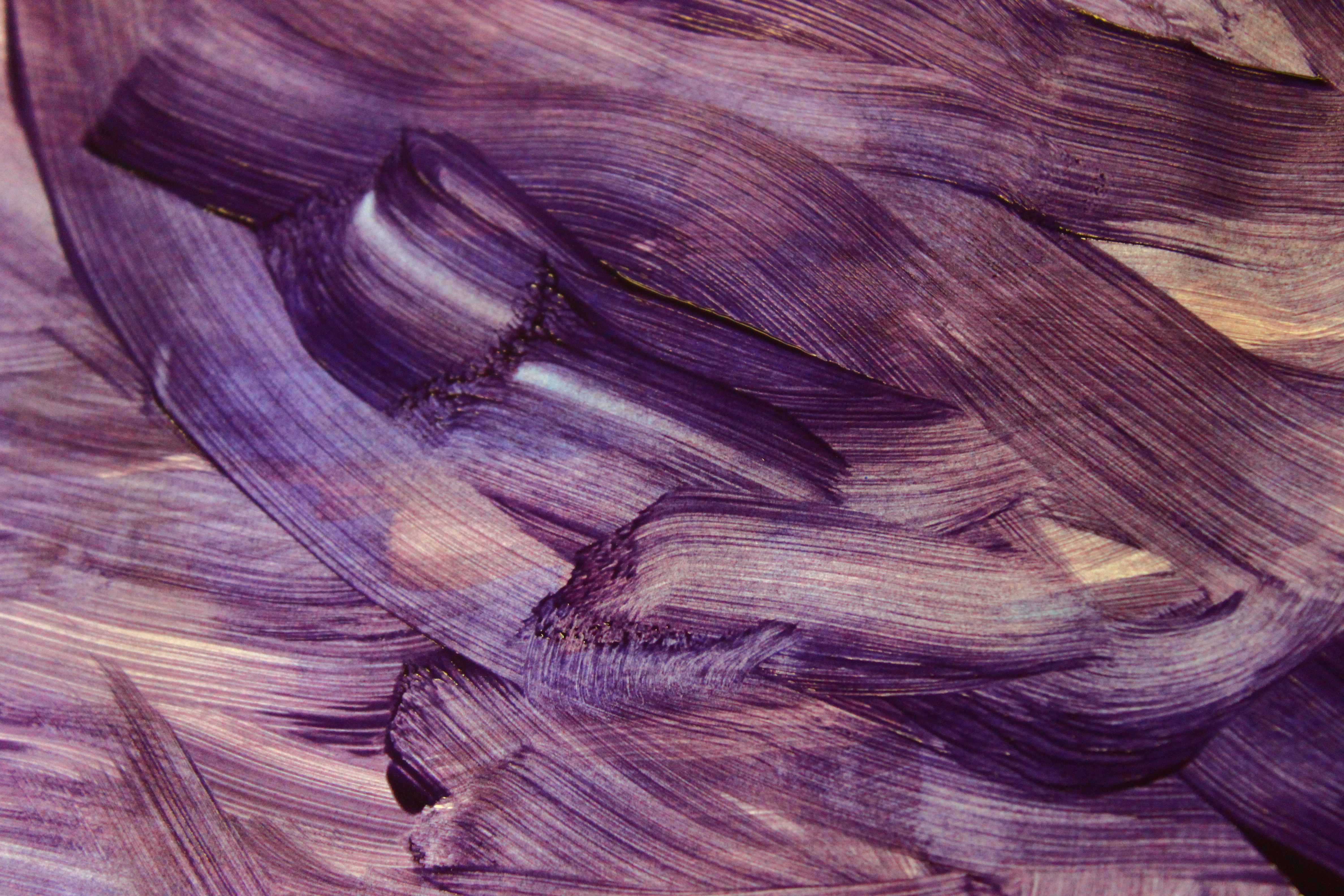 Purple Painted Brush Strokes