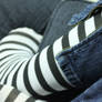 Stripes, denim, zipper