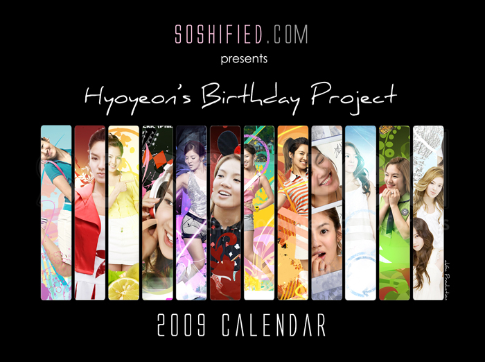 2009 Calendar for Hyo's Bday