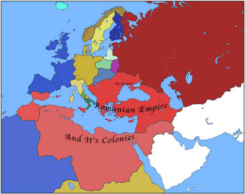 Romanian Empire and Its Neighbours 1934 C.E.