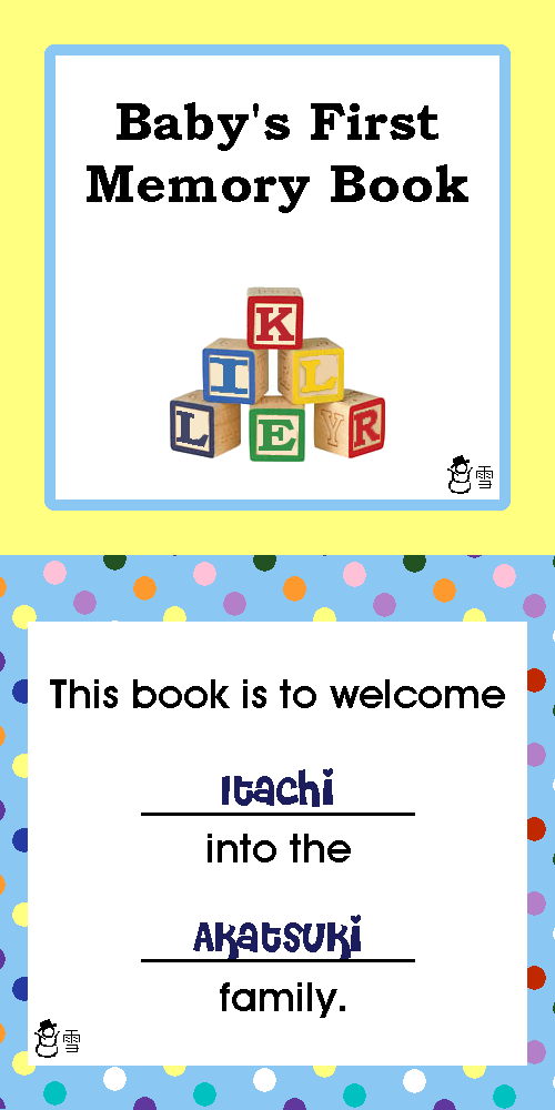 itachi :: baby book 1, 2