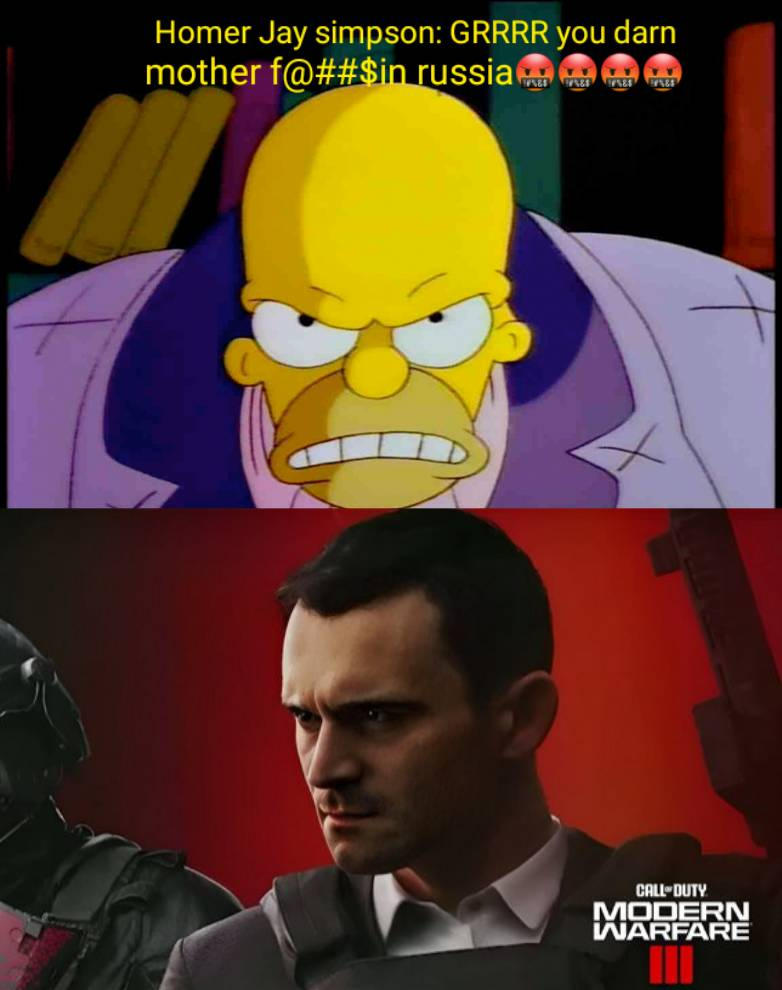 Homer Rage Rising Homer facing Vladimir Makarov and gets raged by Alphaplayer64 on DeviantArt