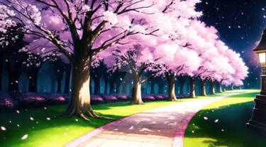 Cherry Blossom Path Wallpaper (OPEN) ($1)