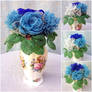 Something blue - A bouquet of beaded flowers