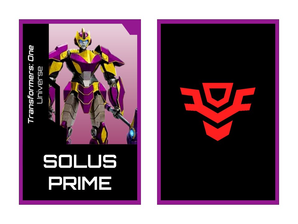 Solus Prime (TF: One) | TFMultiversal Cards by DefinitelyKevin on ...