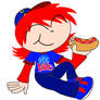 ABC kids eats a hot dog