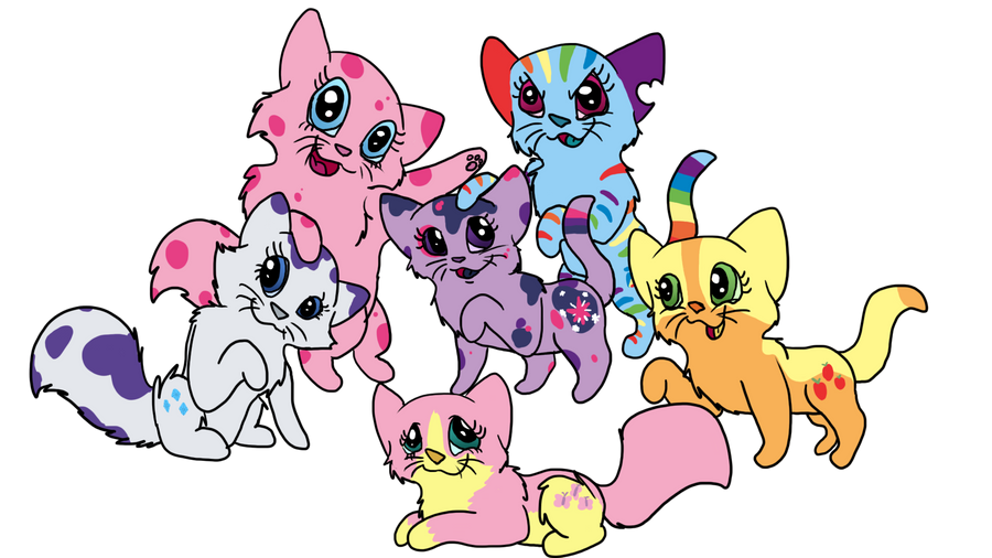 My Little Ponies as Cats