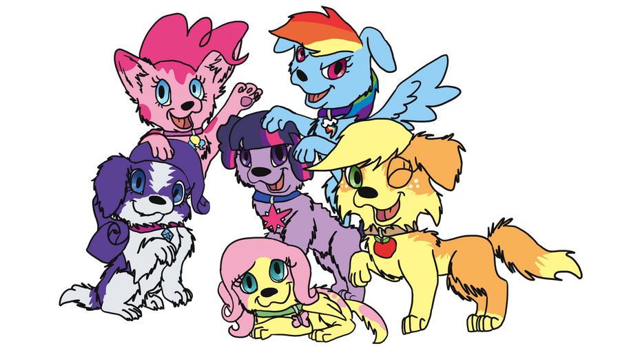 My Little Ponies as Dogs