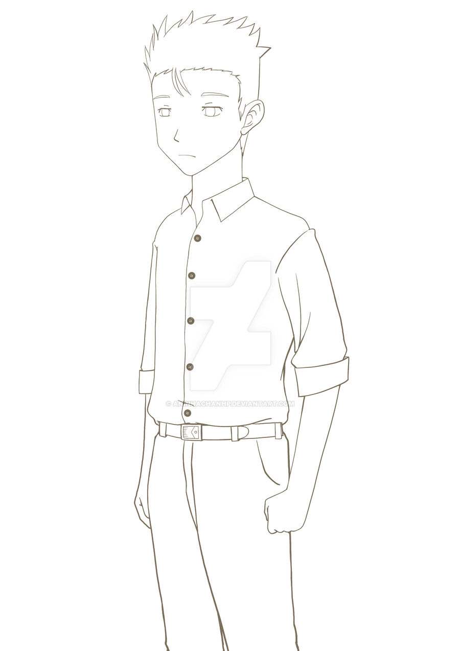 Homem Roupa Social Line art