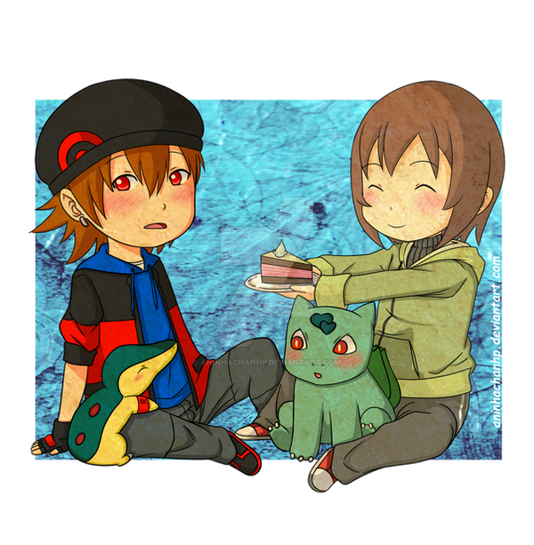 Anna and Reno with pokemons