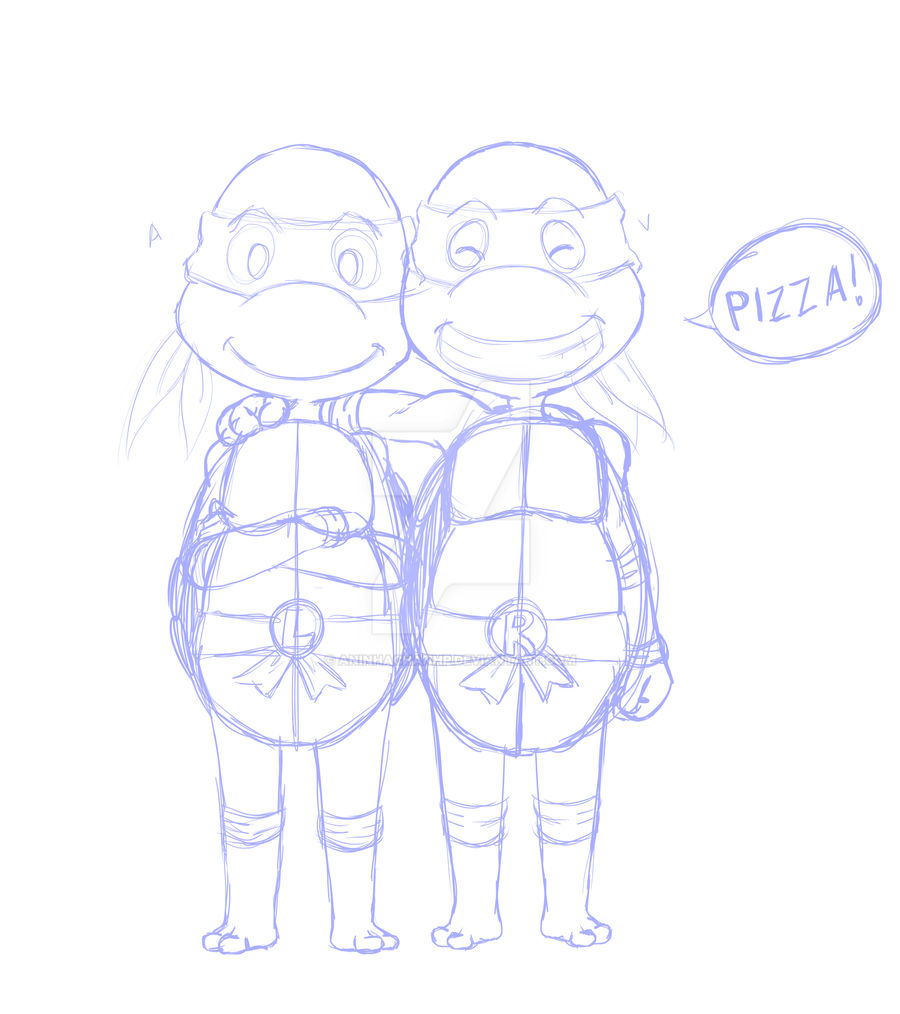 Raphael and Leonardo Fanart  WIP