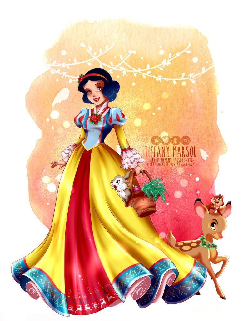 Merry Christmas Princess Snow White by tiffanymarsou on DeviantArt Snow White Christmas