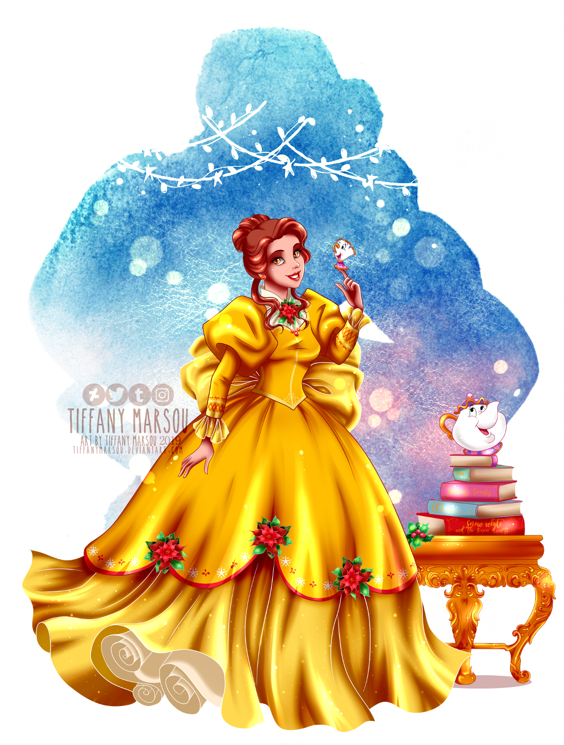 disney princess belle christmas dress What do you think about Belle's Enchanted Christmas dress? : r/ disneyprincess