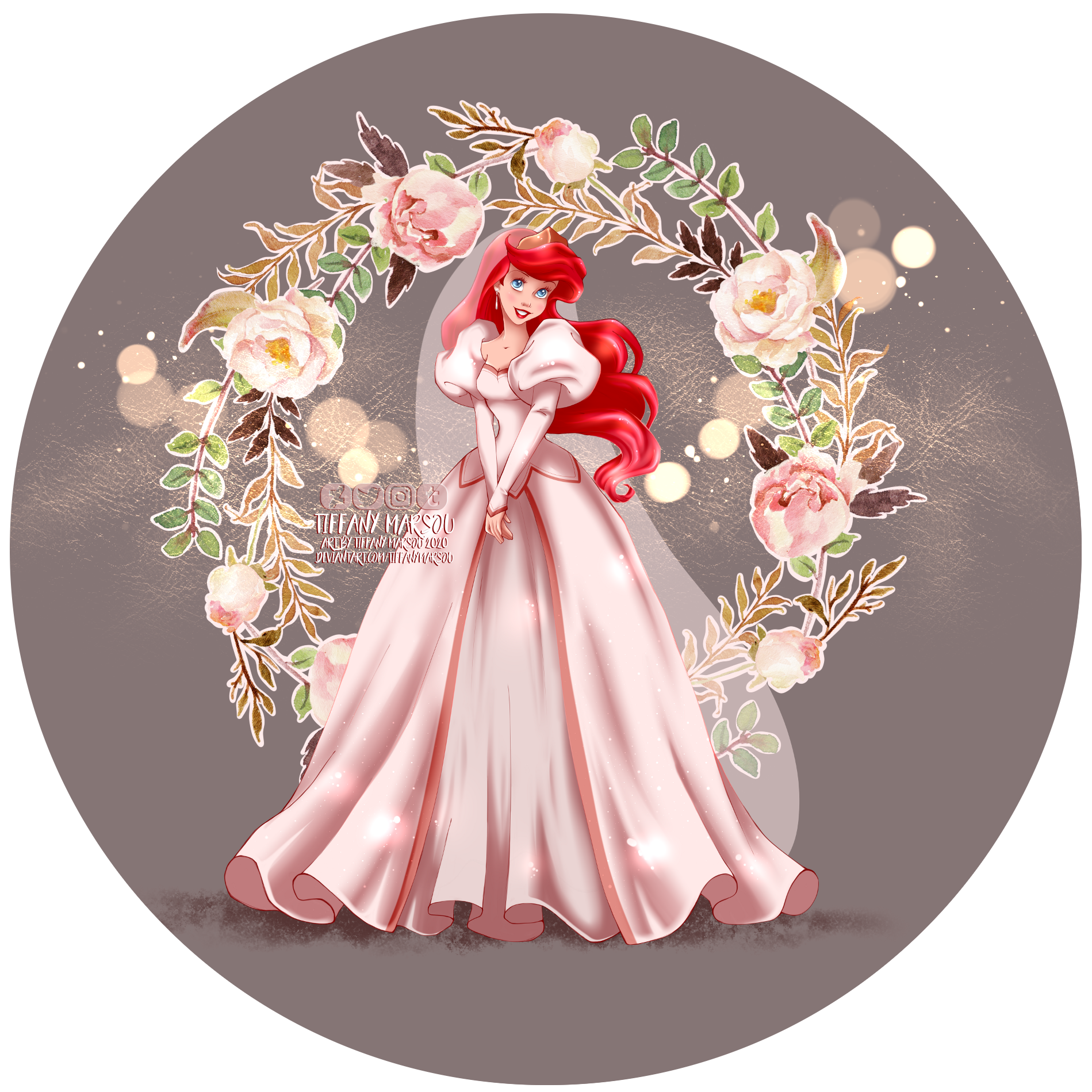 princess ariel wedding dress D410