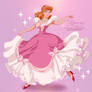 Cinderella happy in pink