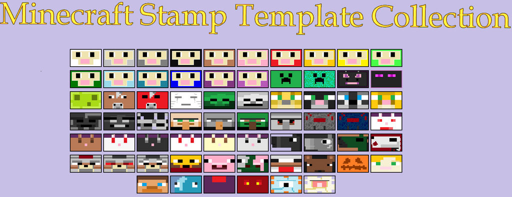 Minecraft Stamp Template Collection by psychotara on DeviantArt