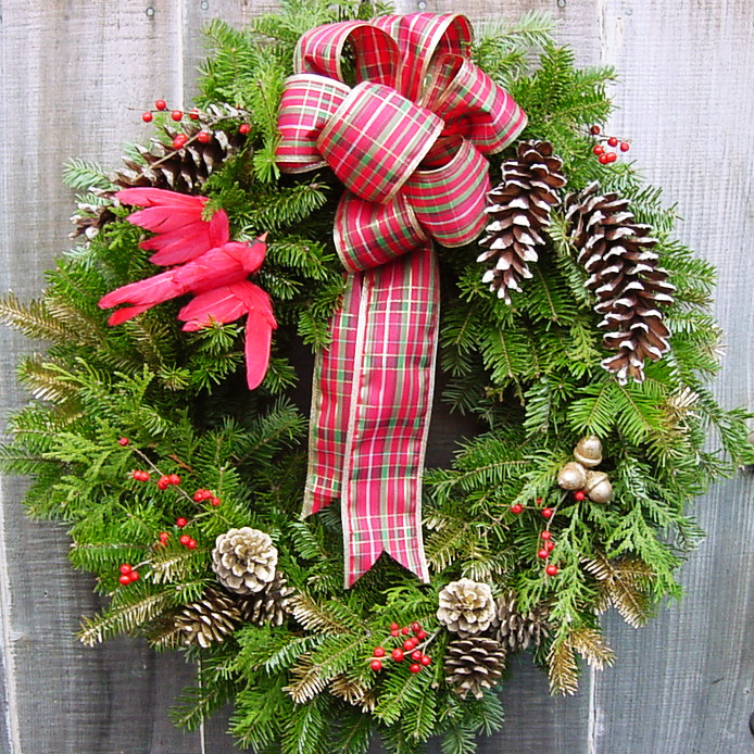 Plaid Christmas Wreath