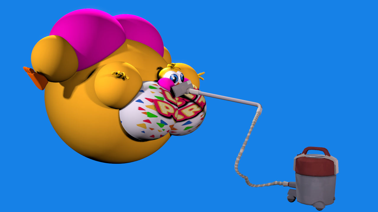 Freddy Inflaction FNaF toy Chica vacuum inflation by trent145 on DeviantArt