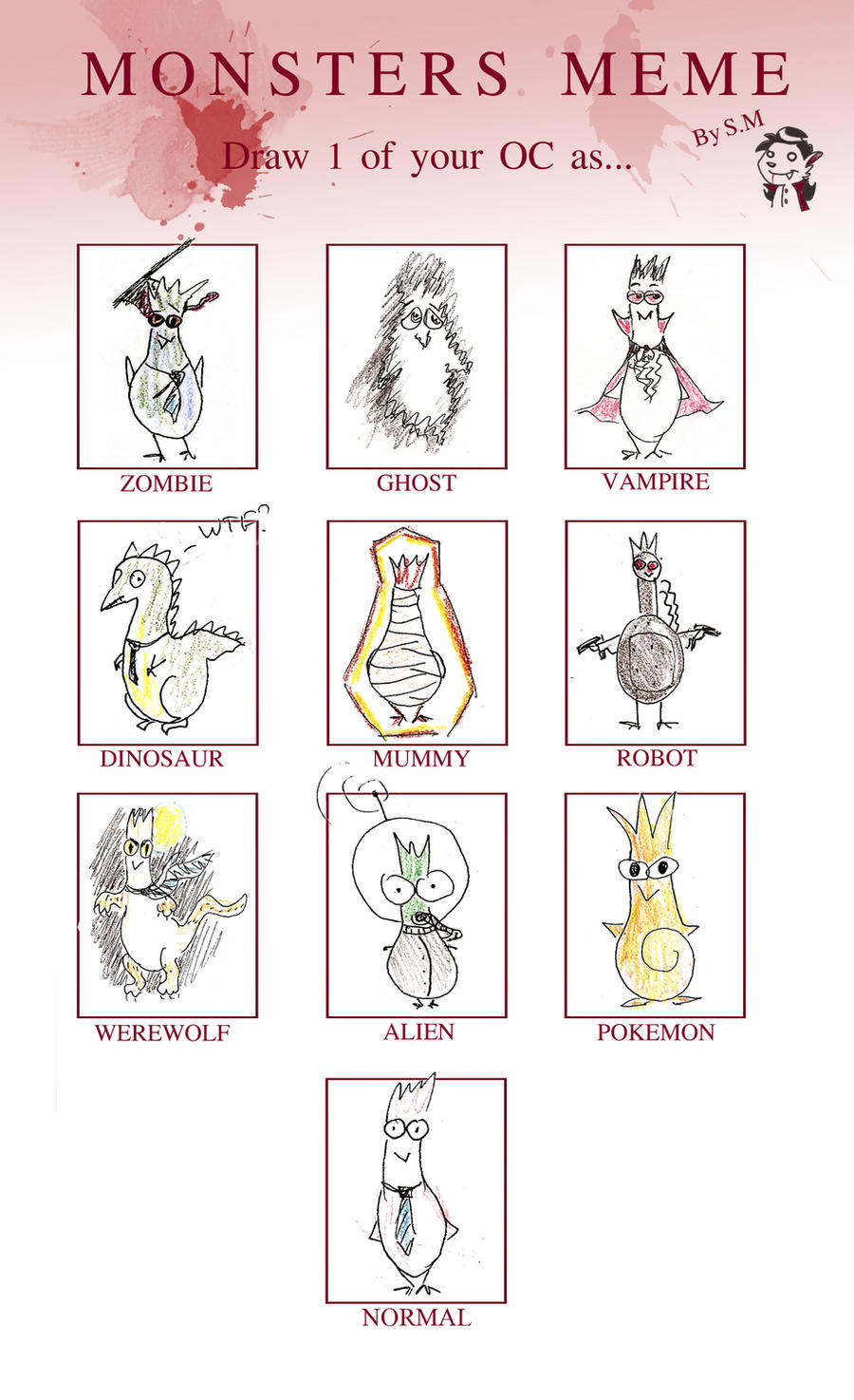 Monster Mem monsters meme by BRAVINTO on DeviantArt