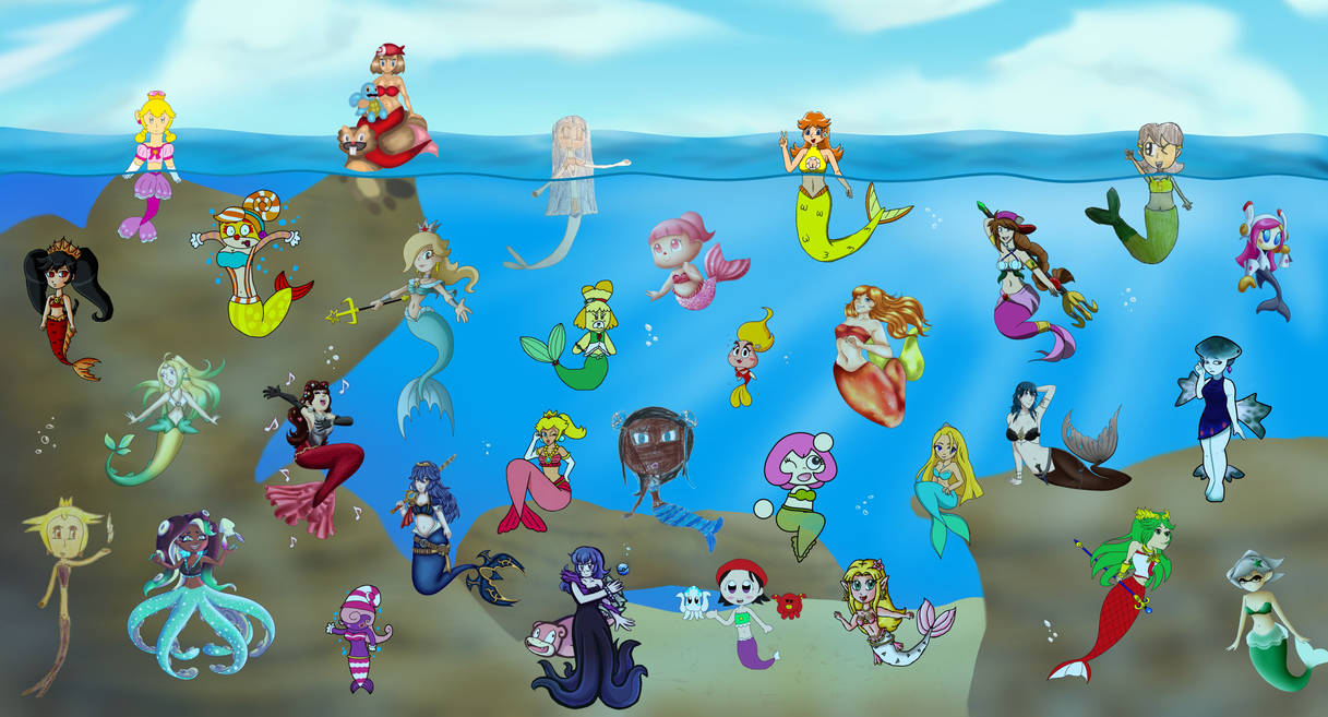 Mer-tendo Girls Collab by DragonKazooie89 on DeviantArt