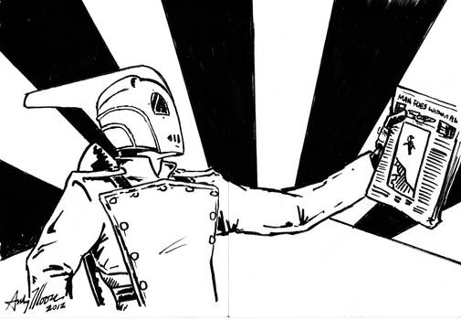 Man Flies Without Plane - Rocketeer Sketchcards