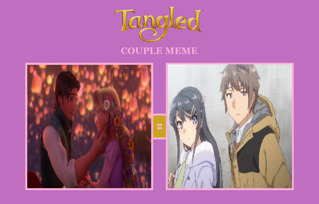 Tangled Couple Meme: Eugunzel = SakuMai by Yakob1994 on DeviantArt