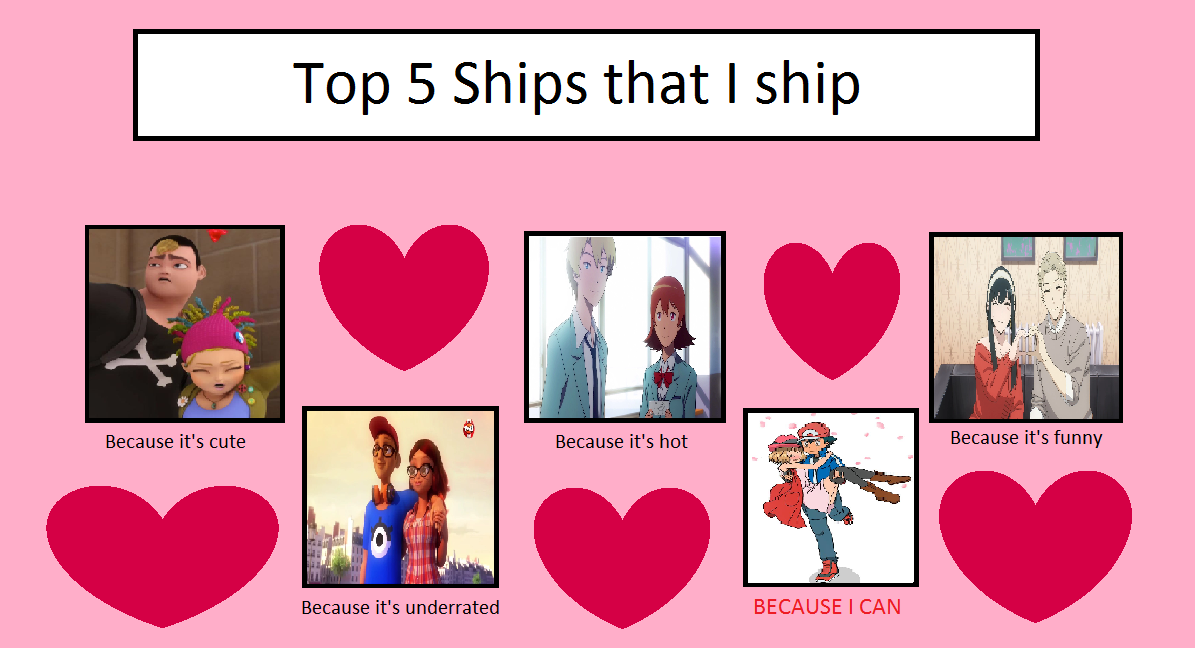 Top 5 Ships That I Ship by Yakob1994 on DeviantArt