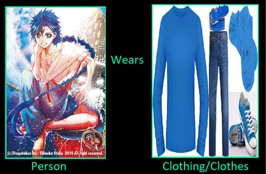 Aladdin Wears Blue Casual Outfit