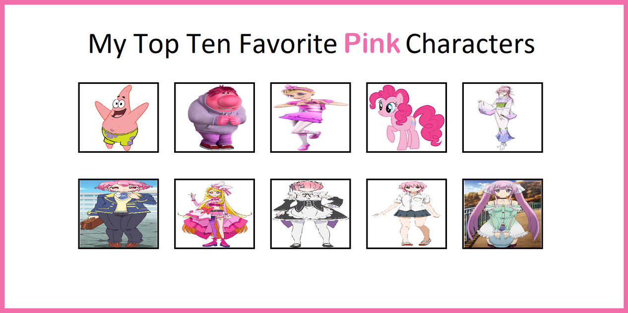 Pink Characters Icon My Top 10 Favorite Pink Characters by Yakob1994 on DeviantArt