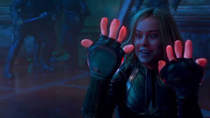 Captain Marvel puffed up hands