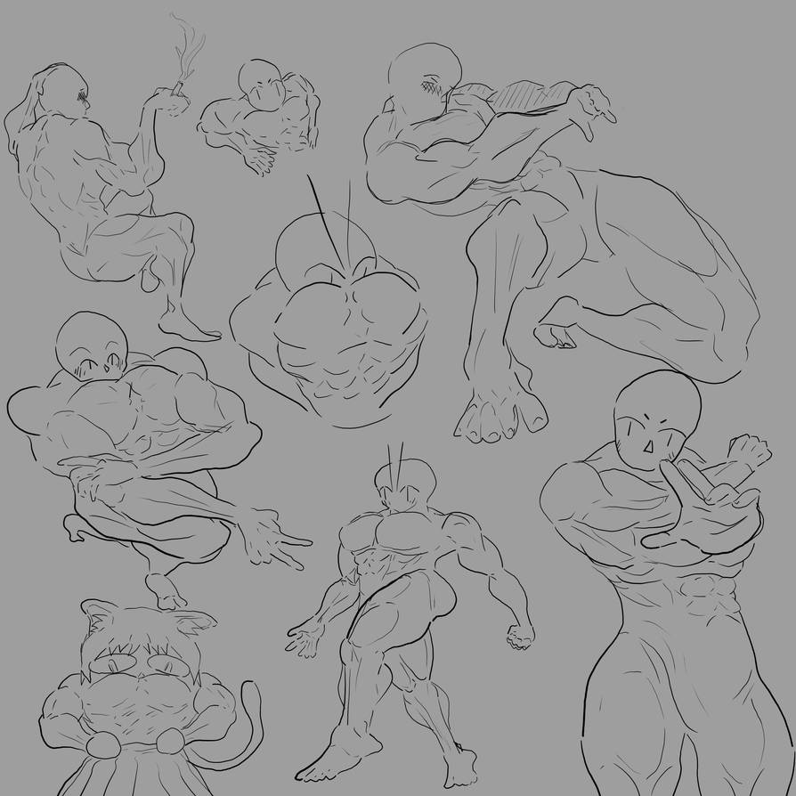 Built Men Drawing Buff men sketches. 1. by EinLord2004 on DeviantArt
