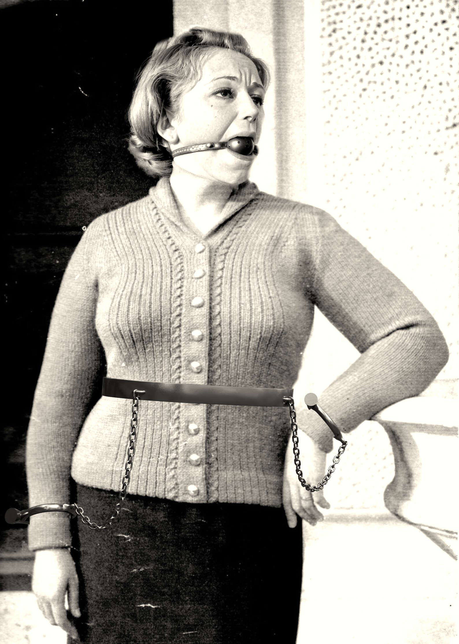 Shackled Deviantart 60s Granny Shackled and Gagged by IngoD on DeviantArt