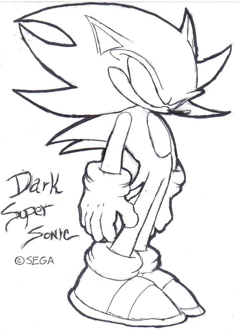 Dark Sonic Drawing