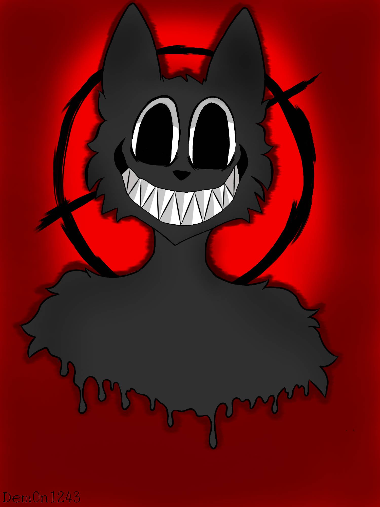 Ink Cat Rabbit Ink dripping cartoon cat (version 2) by Dem0n1243 on DeviantArt