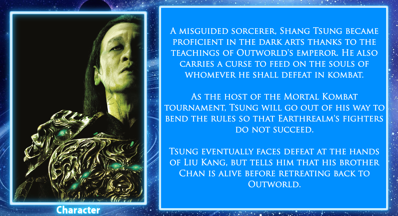 Mortal Kombat Bio Stills: SHANG TSUNG by CrucialSuicide on DeviantArt