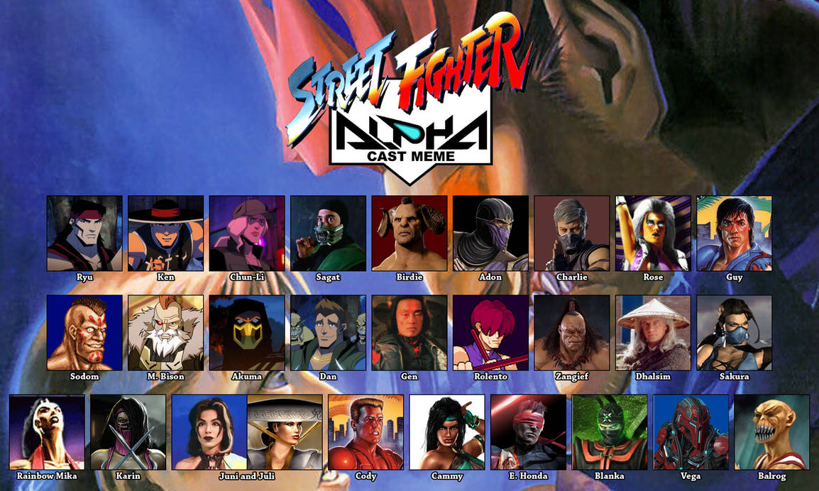 Street Fighter Alpha cast meme by RyuKangLivesAgain on DeviantArt