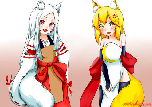 Senko san and Shiro san fanArt :3