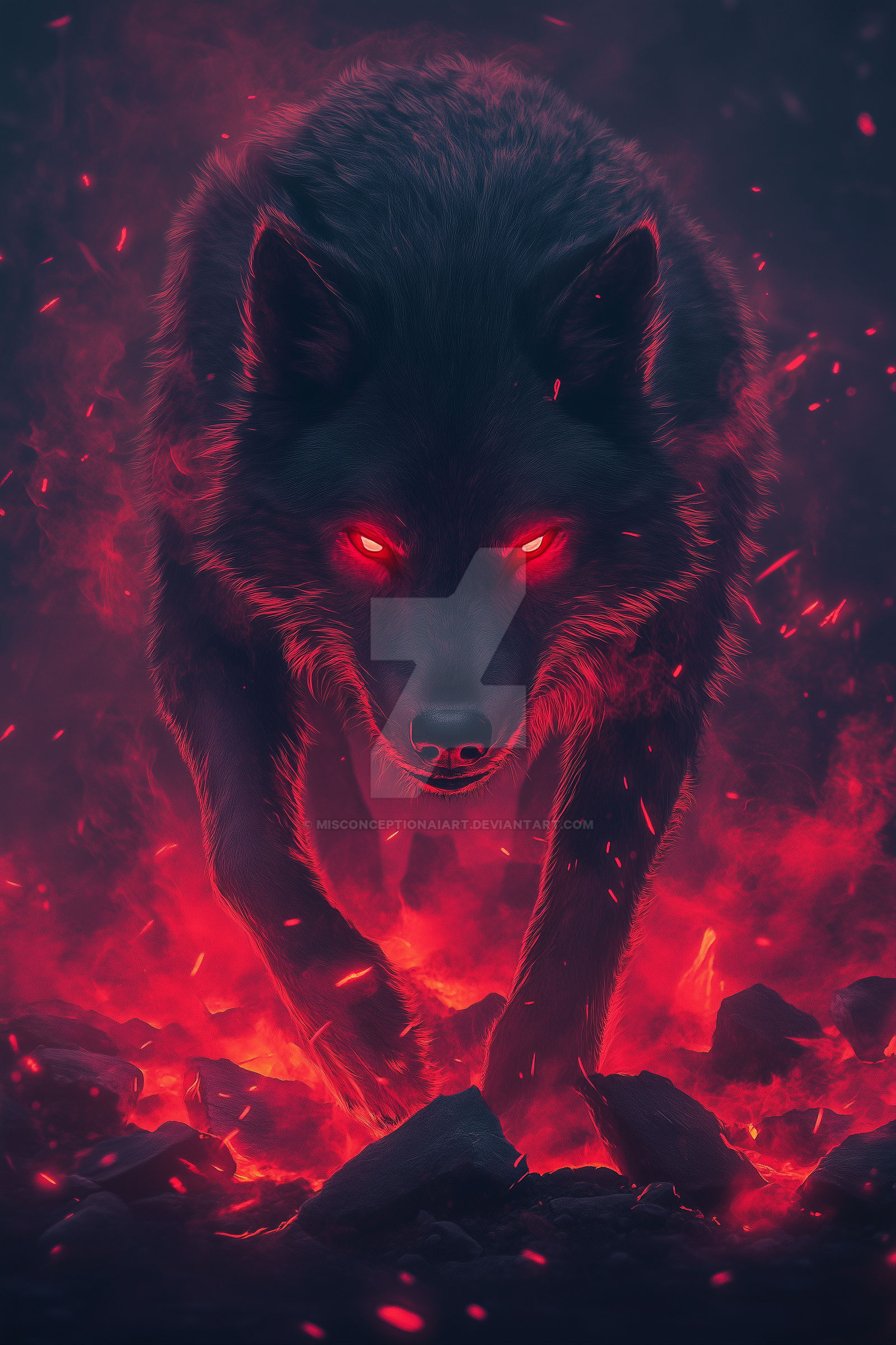Infernal Wolves Infernal Wolf by MisconceptionAIArt on DeviantArt