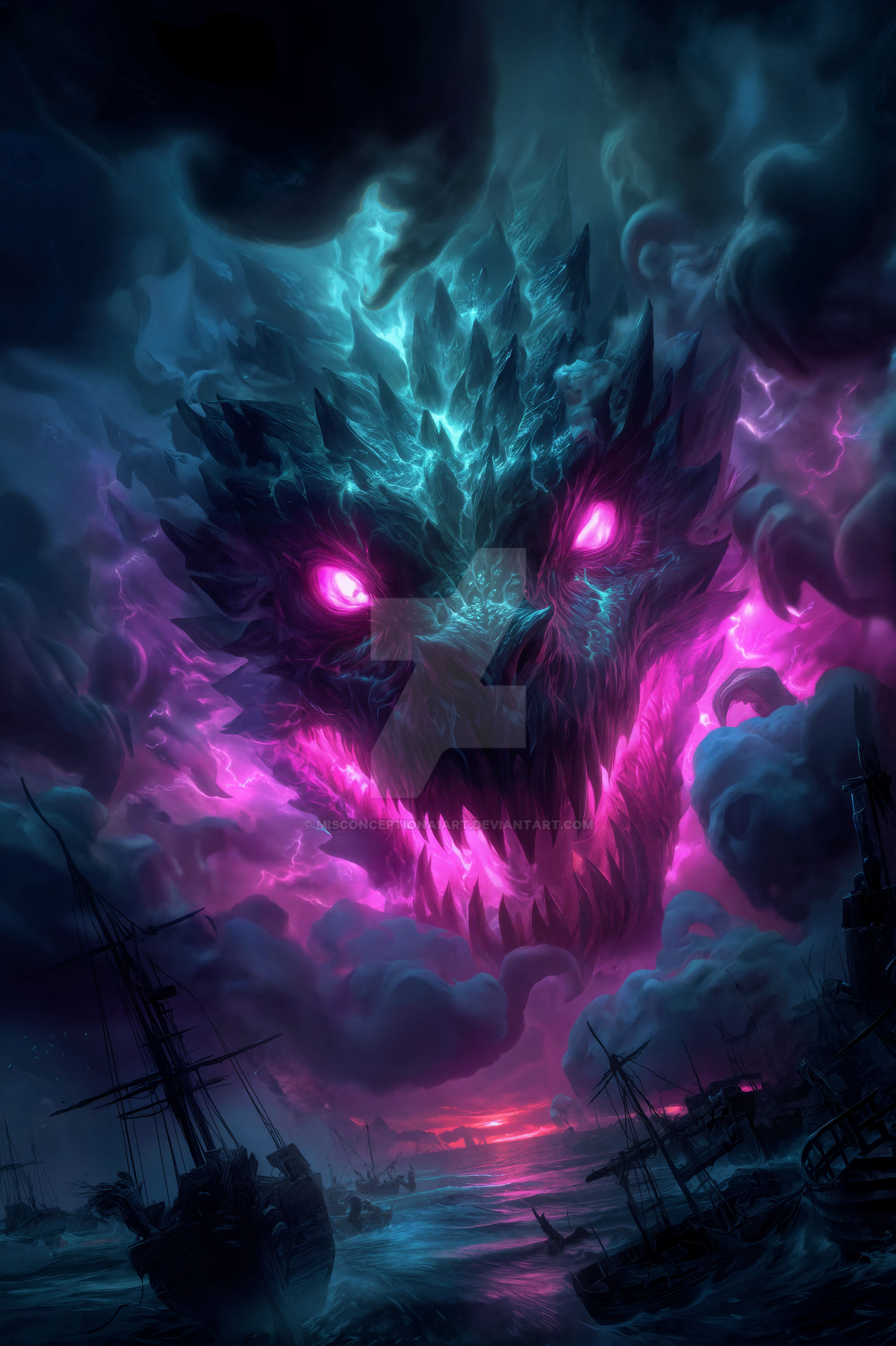 Maw Inception The Maw in the Storm by MisconceptionAIArt on DeviantArt