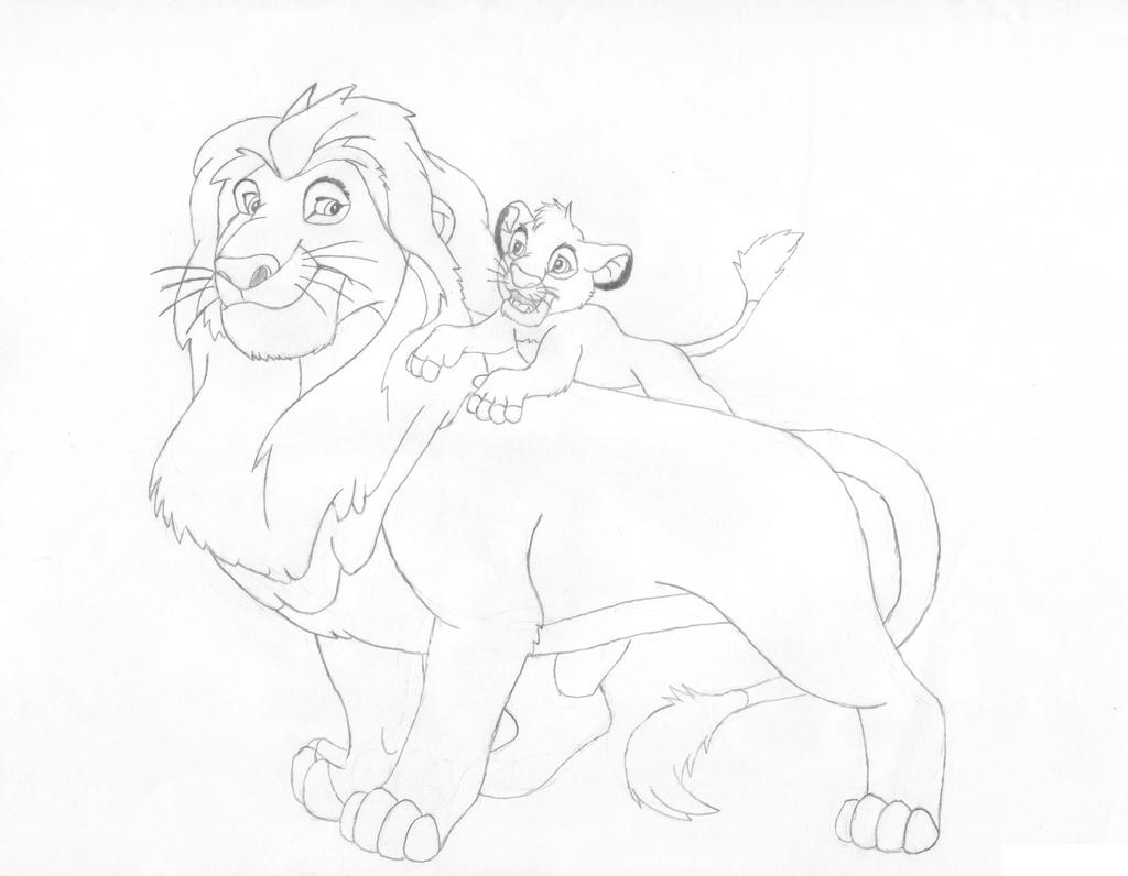 Musafa Simba Drawable Simba and Mufasa Lineart by Furrtwo on DeviantArt