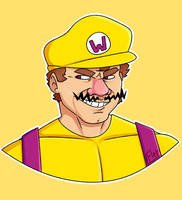 Mario Bros - Handsome Wario by Fletchlad